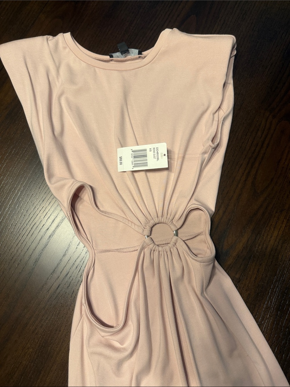 Ring-Detail Maxi Dress in Blush Pink - Picture 4 of 6
